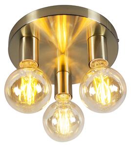 Art Deco stropna svetilka zlata okrogla - Facil 3