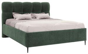 OBLAZINJENA POSTELJA 200 cm x 200 cm , tekstil zelena