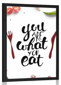 Plakat z napisom – You are what you eat