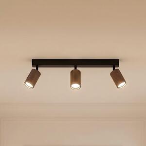 TK Lighting Stropna svetilka Tune, 3-plamenska, rjava, kovina, dolžina 66 cm, zatemnjen, Rjava / rjasta, Dnevna soba / jedilnica, Aluminij