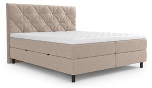 POSTELJA Z VZMETNICO 160 cm x 200 cm , tekstil bež