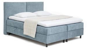 Modra boxspring postelja s prostorom za shranjevanje 160x200 cm Elva Bold – Bonami Selection