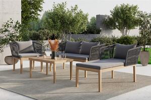 LOUNGE GARNITURA tkanina akacija masivno železo