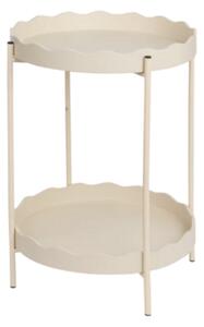 Odlagalna mizica RAVELO Ø 40,5 cm, bež