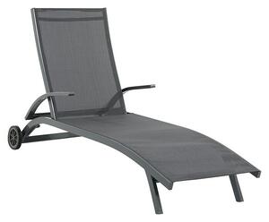 Sunfun Maja Vrtni ležalnik (Š x G: 68 x 192 cm, Sive barve, Aluminij, Možnost premikanja)