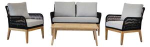 Acamp Lounge Garnitura Acamp, 4-Delni Set, Siva