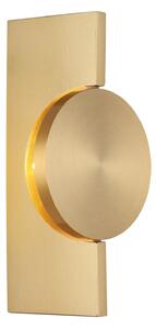 Globo LED-stenna svetilka Jasper, višina 20 cm, matirani medenina, kovina, Zlata / medeninasta, Dnevna soba / jedilnica, Kovina, Sodobni