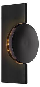 Globo LED-stenna svetilka Jasper, višina 20 cm, mat črna, kovina, Črna, Dnevna soba / jedilnica, Kovina, Sodobni