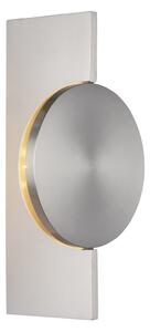 Globo LED-stenna svetilka Jasper, višina 28 cm, mat nikljev, kovina, Kovinska, Dnevna soba / jedilnica, Kovina, Sodobni