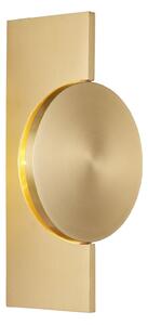 Globo LED-stenna svetilka Jasper, višina 28 cm, matirani medenina, kovina, Zlata / medeninasta, Dnevna soba / jedilnica, Kovina, Sodobni