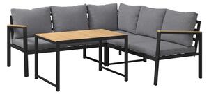 LOUNGE GARNITURA tkanina akacija masivno aluminij