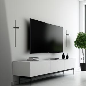 Milagro Lighting LED stenska svetilka Vision, višina 60 cm, kovina, črna, 3.000 K, Črna, Dnevna soba / jedilnica, Kovina, Sodobni, Stenska kotna