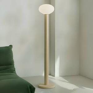 ALDEX Stojna svetilka Flo, bež, višina 138 cm, 1-žarek, steklo, Bež, Dnevna soba / jedilnica, Kovina, Dizajn