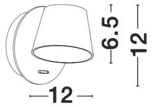 STENSKA LED SVETILKA AMADEO 6 W/3000K/528lm/IP20/ČRNA NL8223602