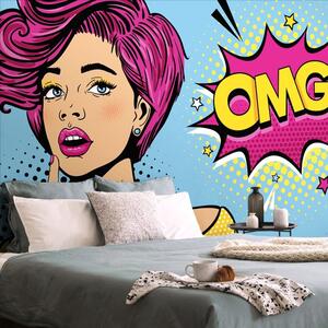 Tapeta dama v pop art stilu – OMG!