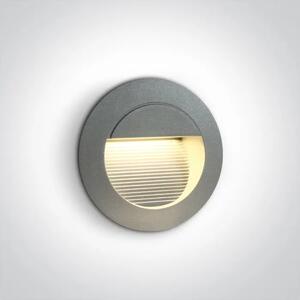 VGRADNA STENSKA LED SVETILKA 1W IP54 TOPLA SVETLOBA SIVA DM68022/G/W#