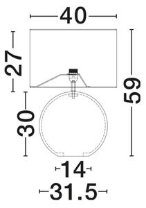 EVER 40 STOLNA SVJETILJKA BIJELA/TKANINA E27 1X12W IP20 NL9001129