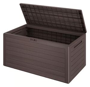Škatla za shranjevanje WOODEBOX, 280l, 120x46x57cm, temno rjava Prosperplast