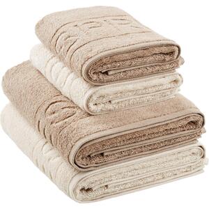 SET IZ FROTIRJA peščene barve, bež 50x100/67x140 cm