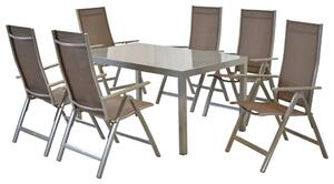 VRTNI SET aluminij srebrne barve srebrne barve, rjavosiva