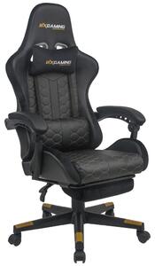 GAMING STOL kovina, umetna masa, tekstil črna