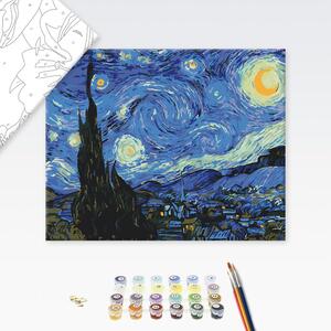 Poslikava po številkah navdih po Vincent van Gogh – Zvezdna noč