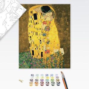 Poslikava po številkah navdih po G. Klimt – Poljub