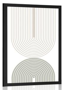 Plakat minimalistične mavrice Mid-Century