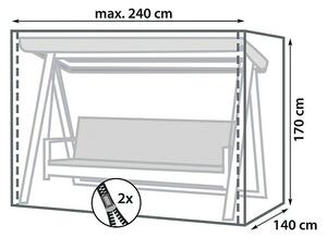 Sunfun Zaščitno pokrivalo za gugalnico Hollywood (Do x Š x V: 240 x 140 x 170 cm, Poliester, 160 g/m²)