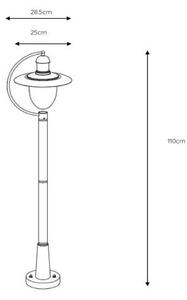 Lucide 11873/01/30 - Zunanja svetilka ARUBA 1xE27/60W/230V