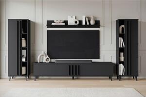 XXXL Dnevni Regal Helsinki 1, Črna, 4-Delno