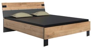 POSTELJNA GARNITURA x , leseni material barve grafita, barve hrasta