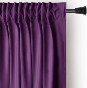 Vijolična žametna zavesa za delno zatemnitev 140x245 cm Pleat – Restilo