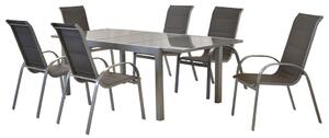 VRTNI SET aluminij srebrne barve antracit, srebrne barve