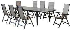 VRTNI SET aluminij srebrne barve rjava, srebrne barve