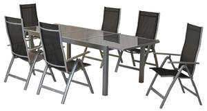 VRTNI SET aluminij srebrne barve črna, srebrne barve