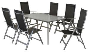 VRTNI SET aluminij srebrne barve črna, srebrne barve