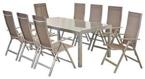 VRTNI SET aluminij srebrne barve srebrne barve, rjavosiva