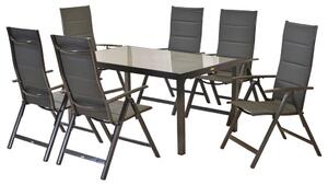 Gardenson Vrtni Set Trivero, 7-Delni, Rjava, Steklo