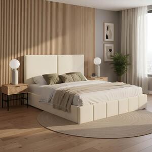 Bessagi Home Oblazinjena Postelja Mila, 180x200, Bela