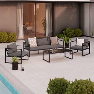 Mömax Lounge Garnitura Aurelia, Antracit, 4-Delno