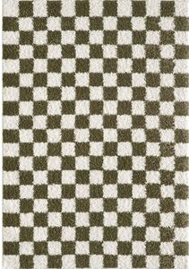 Temno zelena/kremno bela preproga 120x170 cm Grida – ESTE