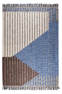 Modra/rjava bombažna preproga 160x230 cm Hampton – Dutchbone