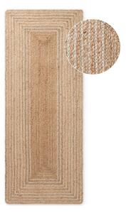 Obojestranski/ročno tkan tekač iz jute v naravni barvi/v svetli naravni barvi 80x200 cm Juno – Hanse Home