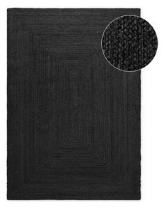 Črna obojestranska/ročno tkana preproga iz jute 60x90 cm Juno – Hanse Home