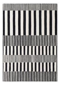 Črno-bela ročno tkana volnena preproga 120x180 cm Stryve Pulse – Elle Decoration