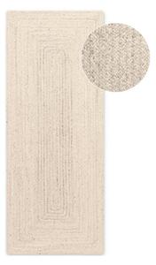 Kremno bel obojestranski/ročno tkan tekač iz jute 80x200 cm Juno – Hanse Home