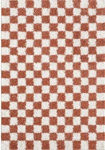 Kremno bela/v barvi terakote preproga 120x170 cm Grida – ESTE