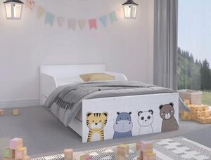 Charming kids bed with animals 160 x 80 cm