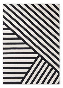 Črno-bela ročno tkana volnena preproga 120x180 cm Stryve Noir – Elle Decoration